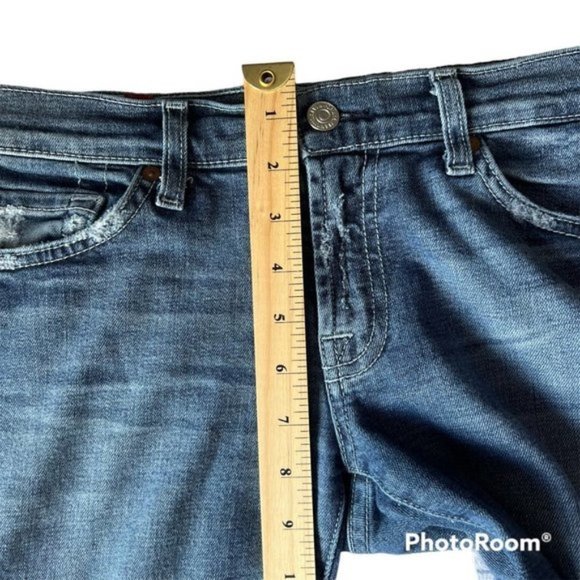7 For All Mankind Roxanne Casual Retro Skinny Mid Rise Denim Blue Jeans. Size 27 - Picture 7 of 10
